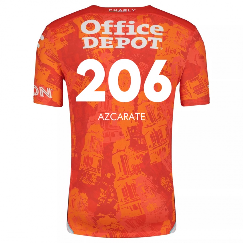 Niño Camiseta Yerar Azcárate #206 Naranja Blanco 2ª Equipación 2024/25 La Camisa