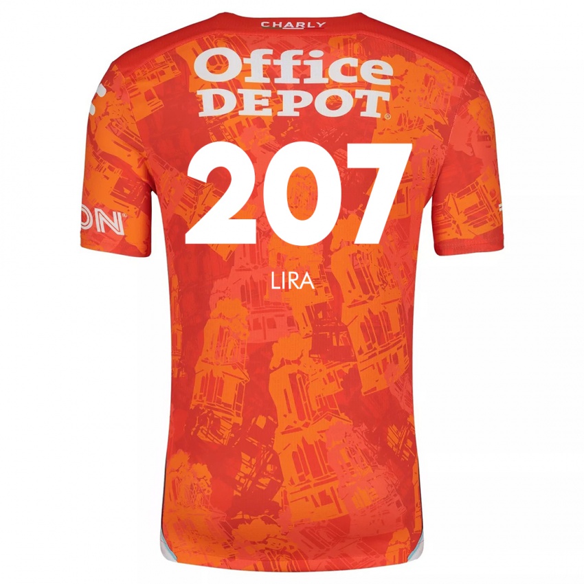 Niño Camiseta Almir Lira #207 Naranja Blanco 2ª Equipación 2024/25 La Camisa