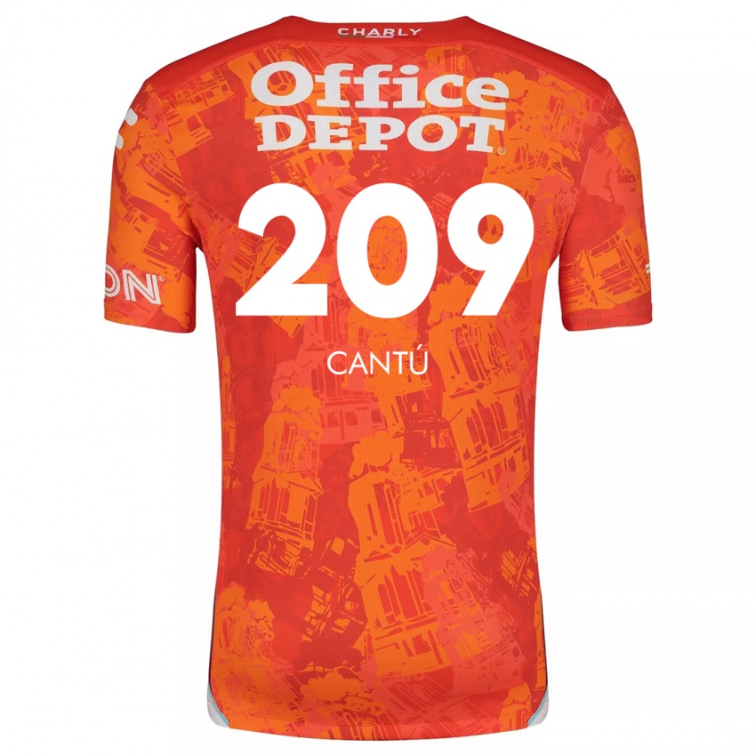 Niño Camiseta Juan Cantú #209 Naranja Blanco 2ª Equipación 2024/25 La Camisa