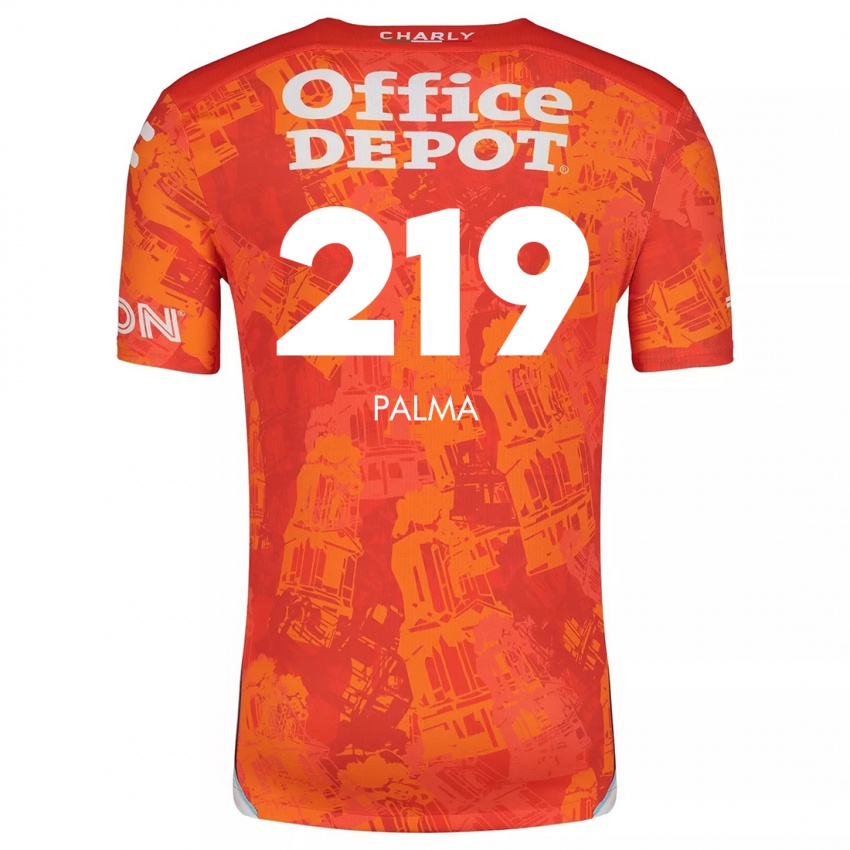 Niño Camiseta Pablo Palma #219 Naranja Blanco 2ª Equipación 2024/25 La Camisa