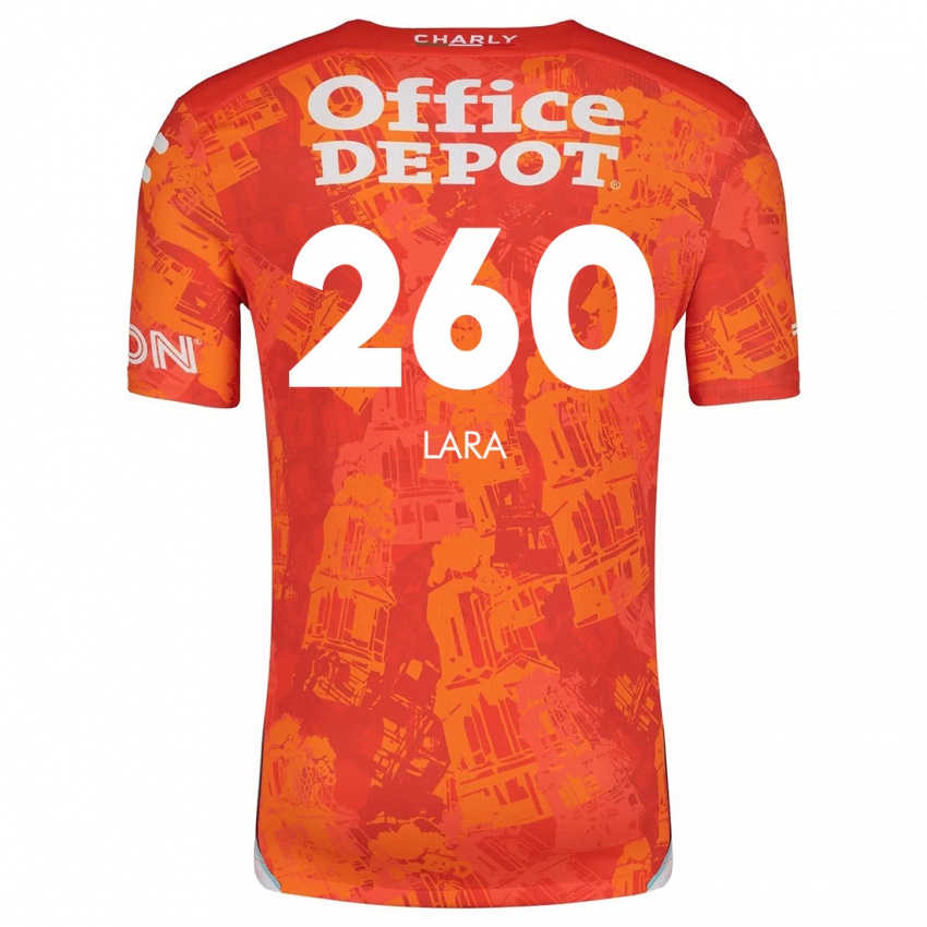 Niño Camiseta Jesús Lara #260 Naranja Blanco 2ª Equipación 2024/25 La Camisa