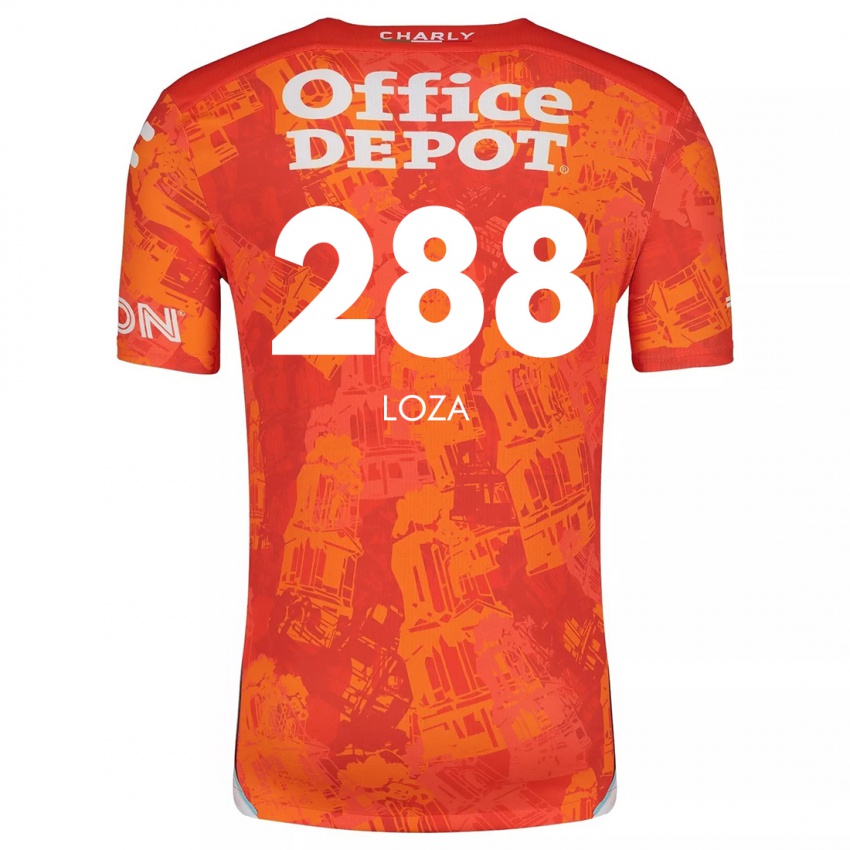 Niño Camiseta Santino Loza #288 Naranja Blanco 2ª Equipación 2024/25 La Camisa