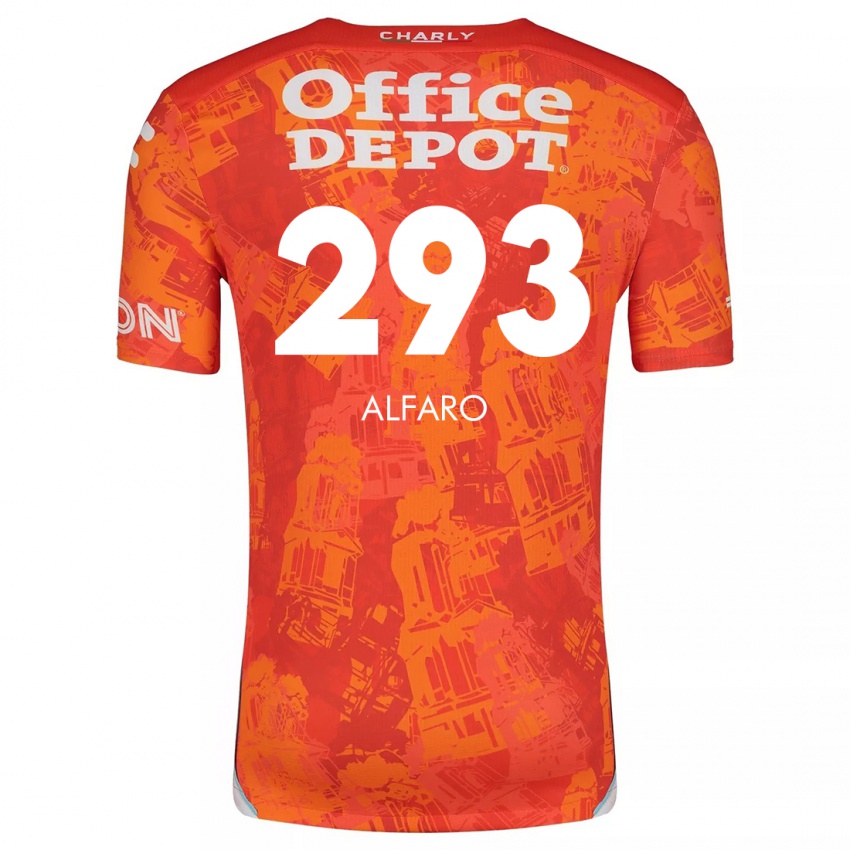 Niño Camiseta Cristóbal Alfaro #293 Naranja Blanco 2ª Equipación 2024/25 La Camisa