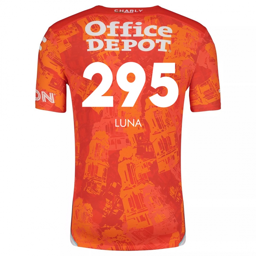 Niño Camiseta Irving Luna #295 Naranja Blanco 2ª Equipación 2024/25 La Camisa