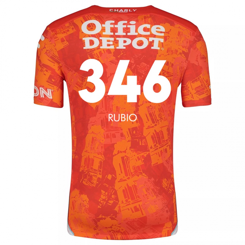 Niño Camiseta Mateo Rubio #346 Naranja Blanco 2ª Equipación 2024/25 La Camisa