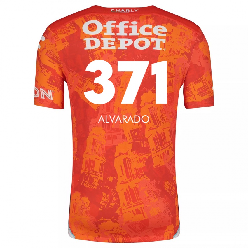 Niño Camiseta Brandon Alvarado #371 Naranja Blanco 2ª Equipación 2024/25 La Camisa