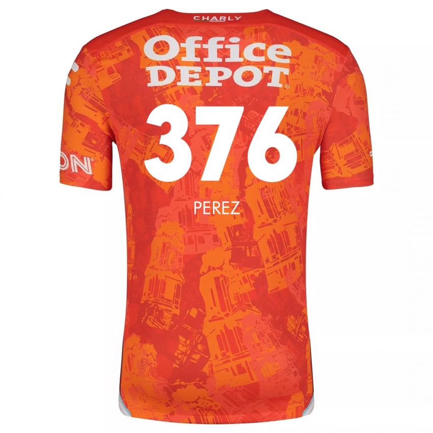 Niño Camiseta Abraham Pérez #376 Naranja Blanco 2ª Equipación 2024/25 La Camisa