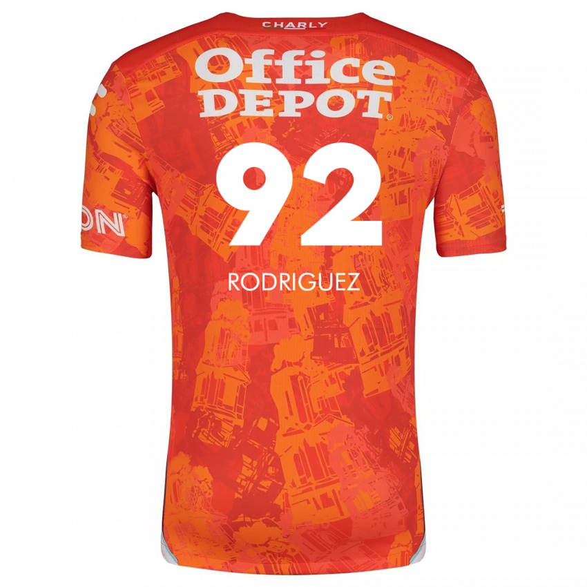 Niño Camiseta Sergio Rodríguez #92 Naranja Blanco 2ª Equipación 2024/25 La Camisa