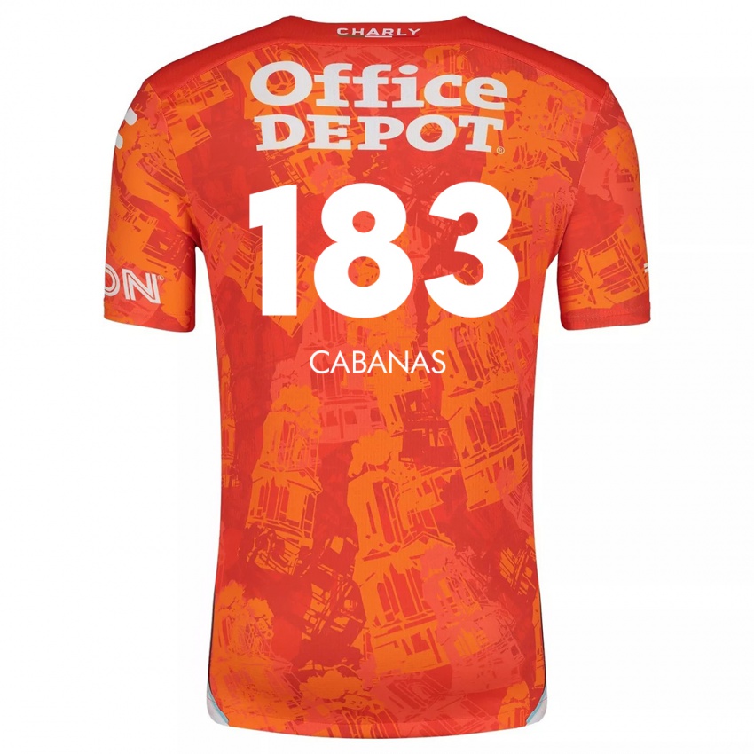 Niño Camiseta Mauricio Cabañas #183 Naranja Blanco 2ª Equipación 2024/25 La Camisa