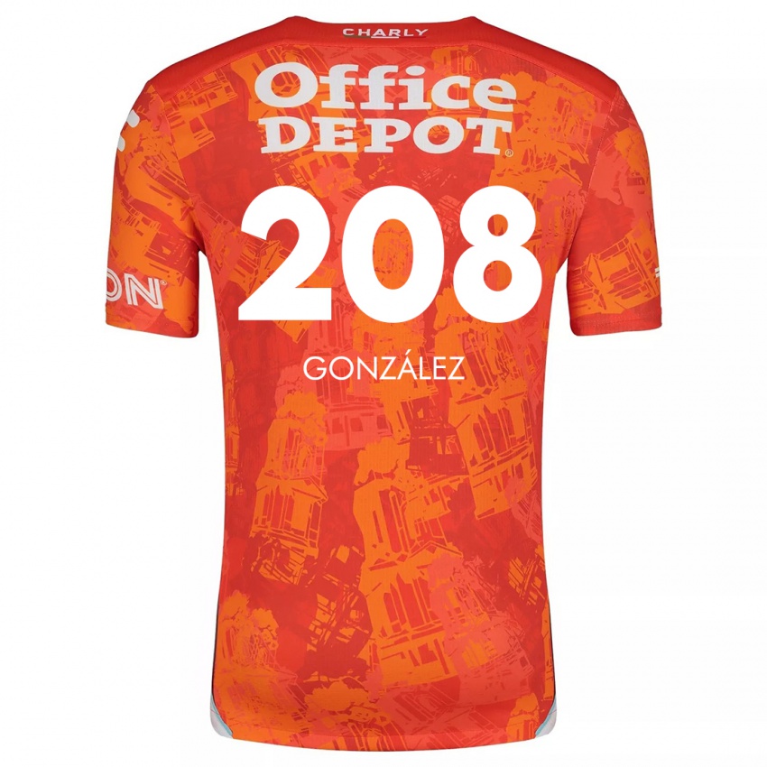 Niño Camiseta Osvaldo González #208 Naranja Blanco 2ª Equipación 2024/25 La Camisa