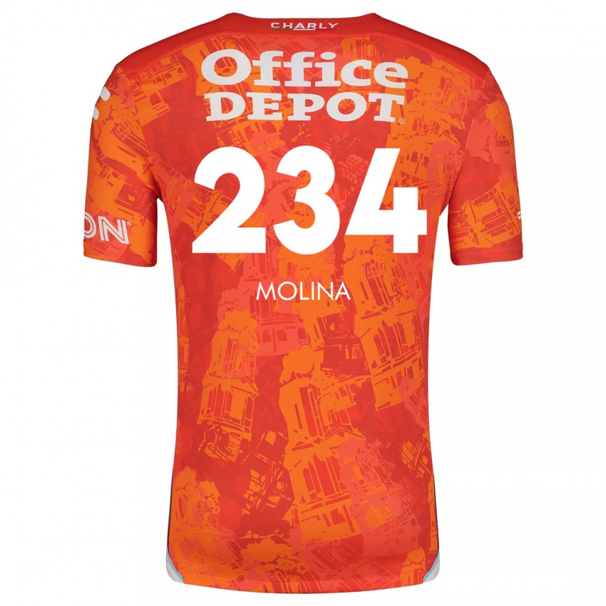 Niño Camiseta Yoshimar Molina #234 Naranja Blanco 2ª Equipación 2024/25 La Camisa