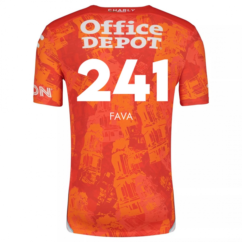 Niño Camiseta Marco Fava #241 Naranja Blanco 2ª Equipación 2024/25 La Camisa