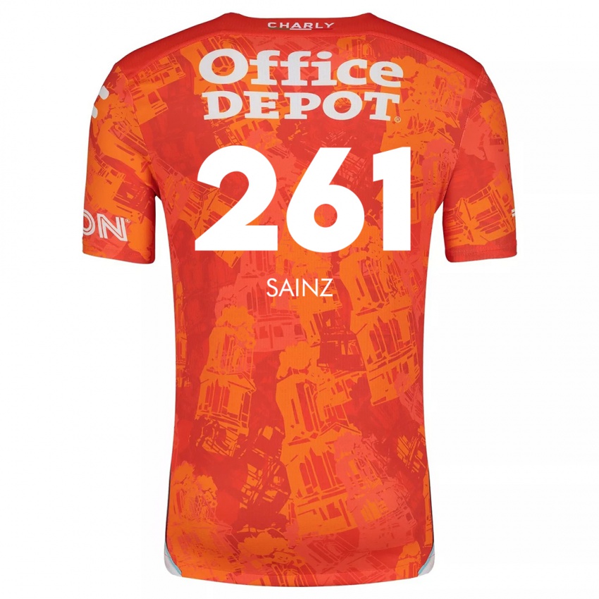 Niño Camiseta Diego Sáinz #261 Naranja Blanco 2ª Equipación 2024/25 La Camisa