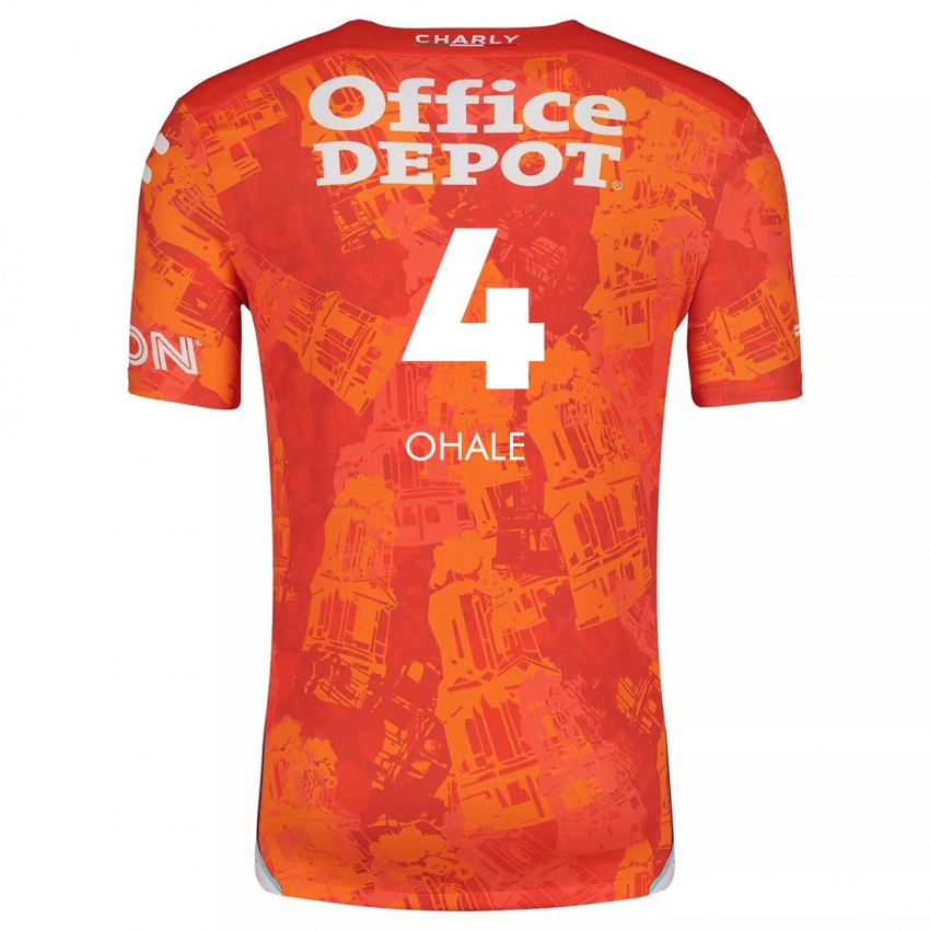 Niño Camiseta Osinachi Ohale #4 Naranja Blanco 2ª Equipación 2024/25 La Camisa