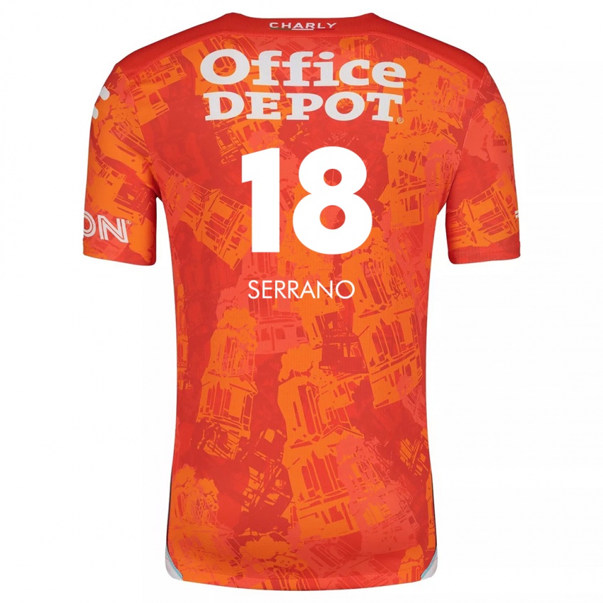 Niño Camiseta Blanky Serrano #18 Naranja Blanco 2ª Equipación 2024/25 La Camisa