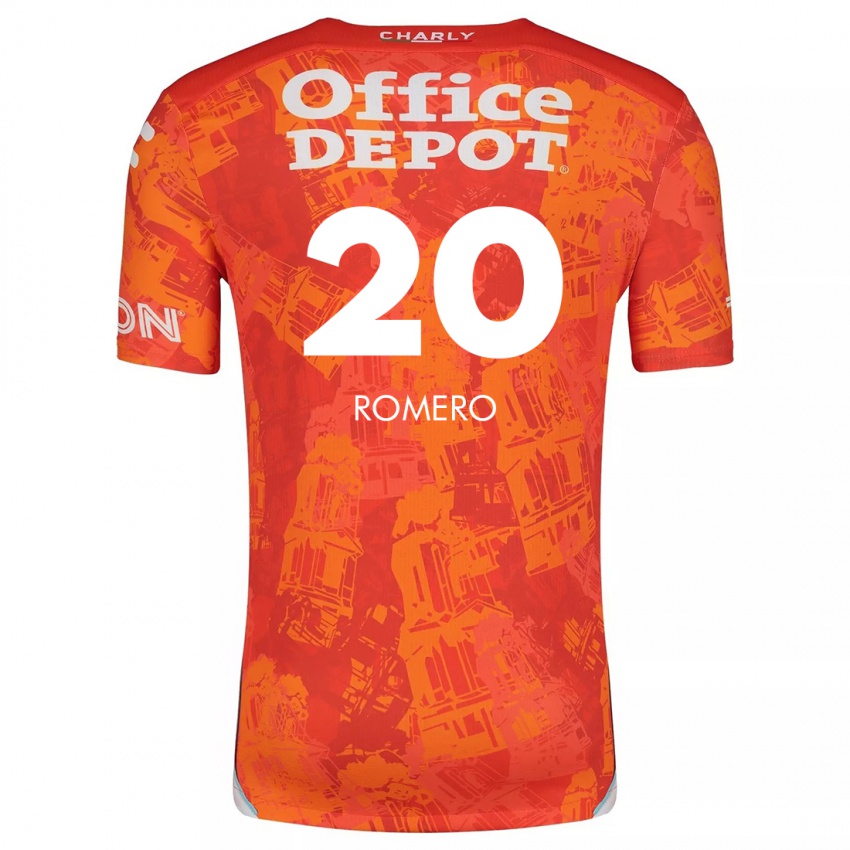 Niño Camiseta Tamara Romero #20 Naranja Blanco 2ª Equipación 2024/25 La Camisa