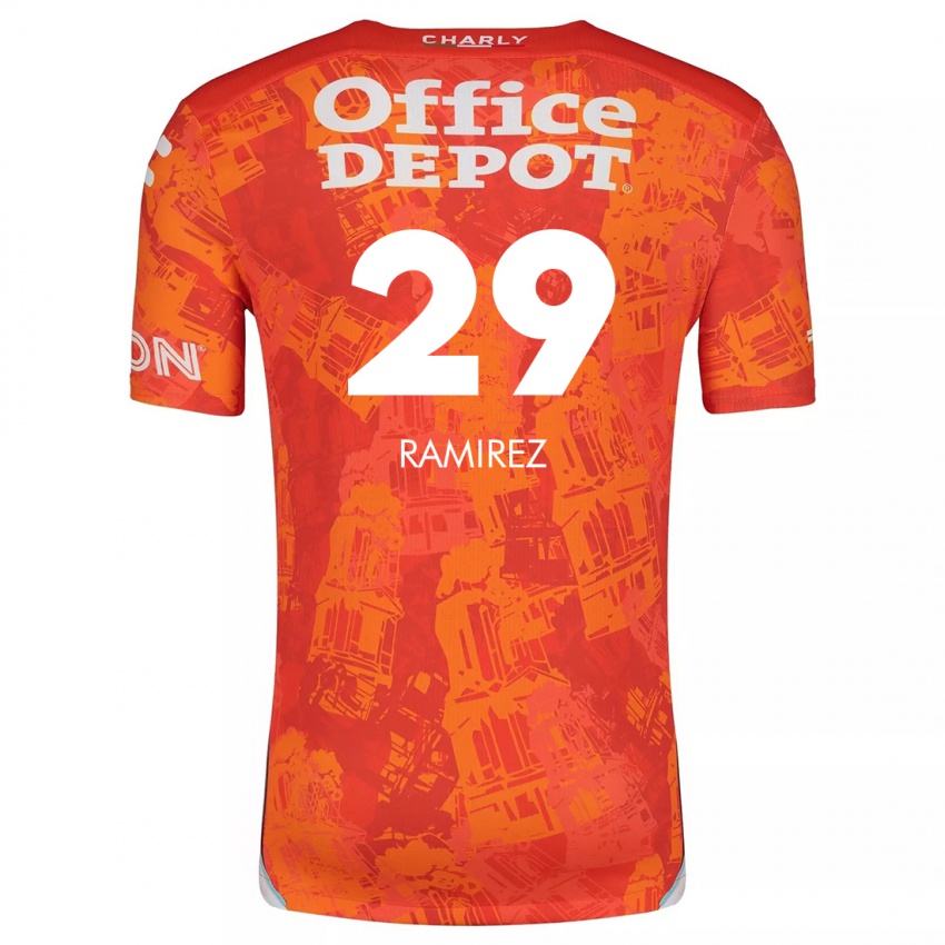 Niño Camiseta Elliana Ramirez #29 Naranja Blanco 2ª Equipación 2024/25 La Camisa