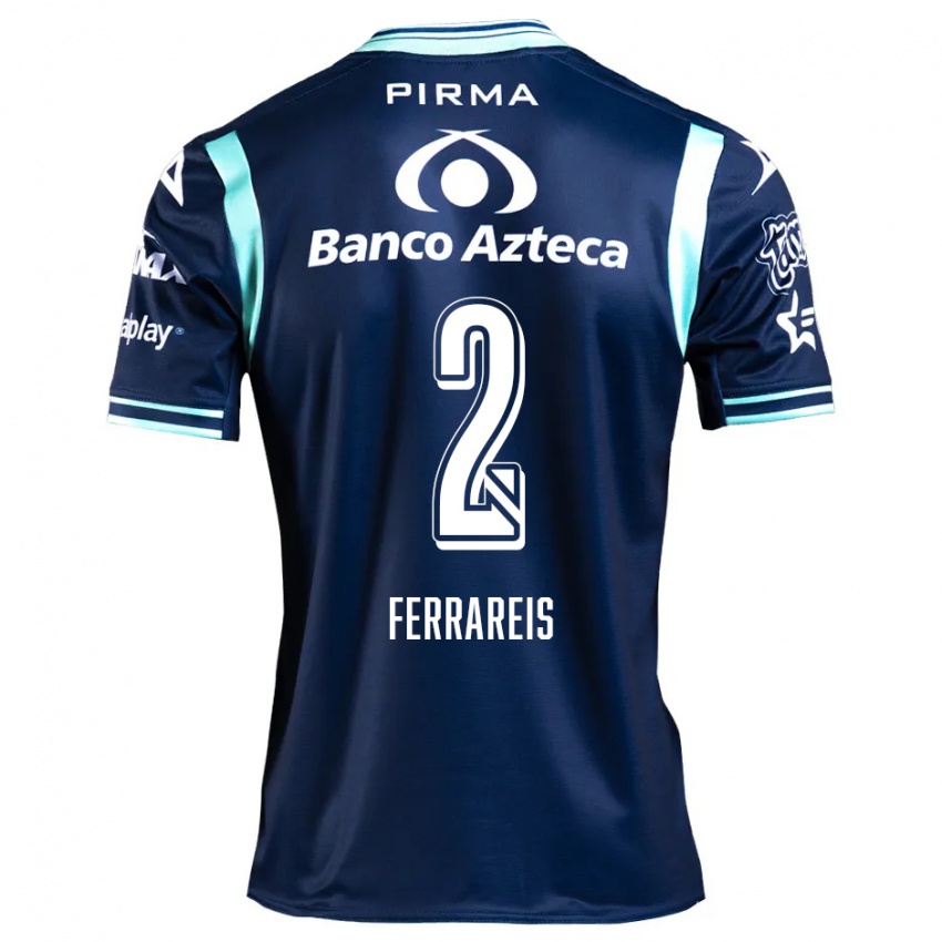 Niño Camiseta Gustavo Ferrareis #2 Azul Marino 2ª Equipación 2024/25 La Camisa