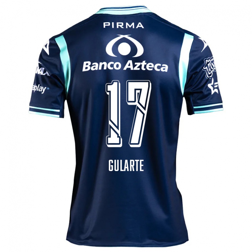 Niño Camiseta Emanuel Gularte #17 Azul Marino 2ª Equipación 2024/25 La Camisa