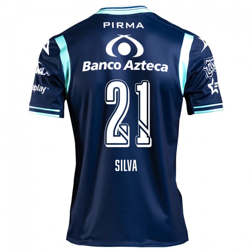 Niño Camiseta Gastón Silva #21 Azul Marino 2ª Equipación 2024/25 La Camisa