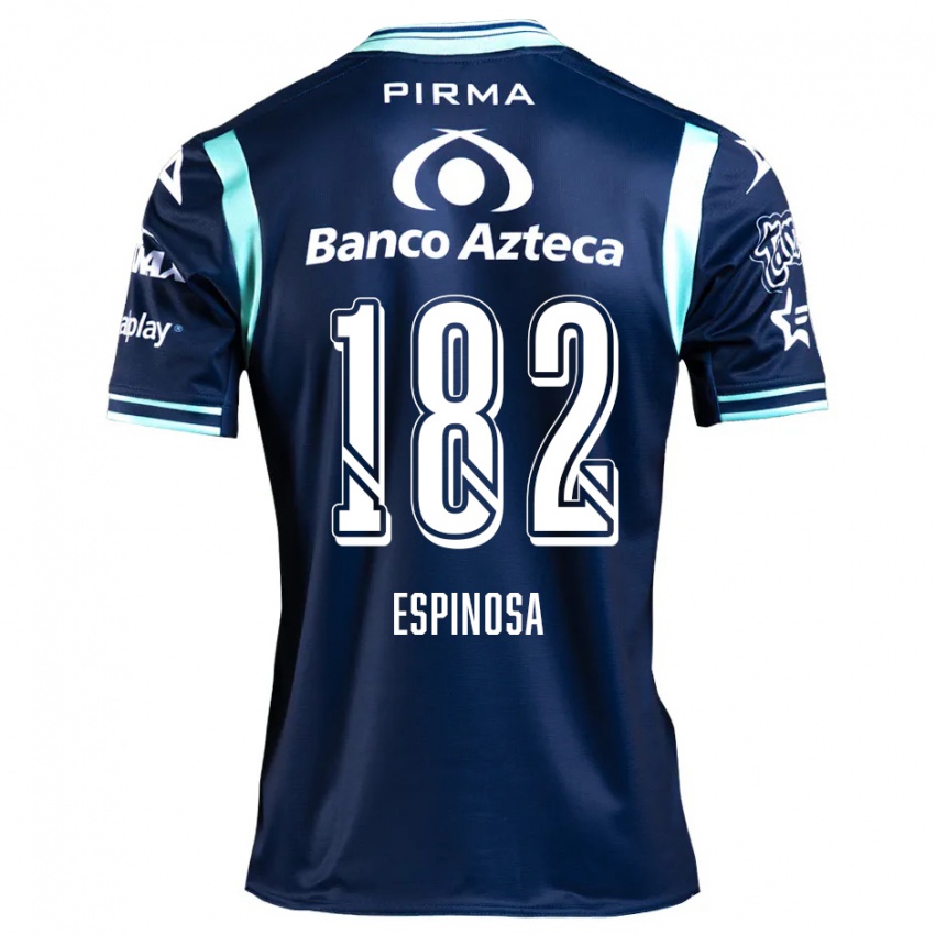 Niño Camiseta Daniel Espinosa #182 Azul Marino 2ª Equipación 2024/25 La Camisa