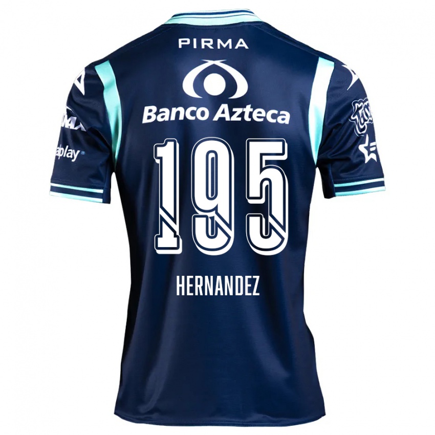 Niño Camiseta Daniel Hernández #195 Azul Marino 2ª Equipación 2024/25 La Camisa