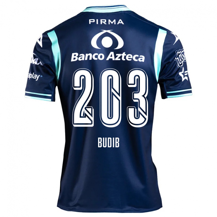 Niño Camiseta Pedro Budib #203 Azul Marino 2ª Equipación 2024/25 La Camisa