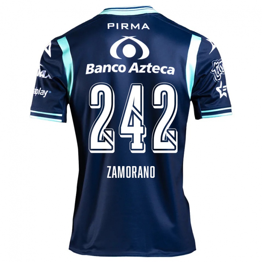 Niño Camiseta Leonardo Zamorano #242 Azul Marino 2ª Equipación 2024/25 La Camisa