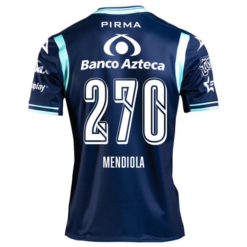 Niño Camiseta Carlos Mendiola #270 Azul Marino 2ª Equipación 2024/25 La Camisa