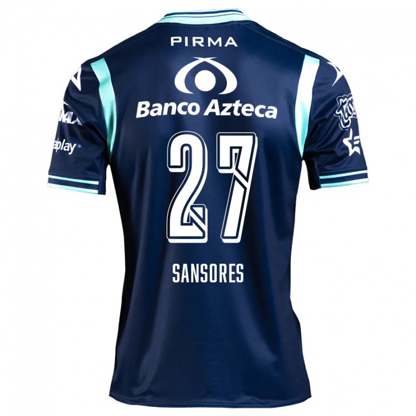 Niño Camiseta Miguel Sansores #27 Azul Marino 2ª Equipación 2024/25 La Camisa