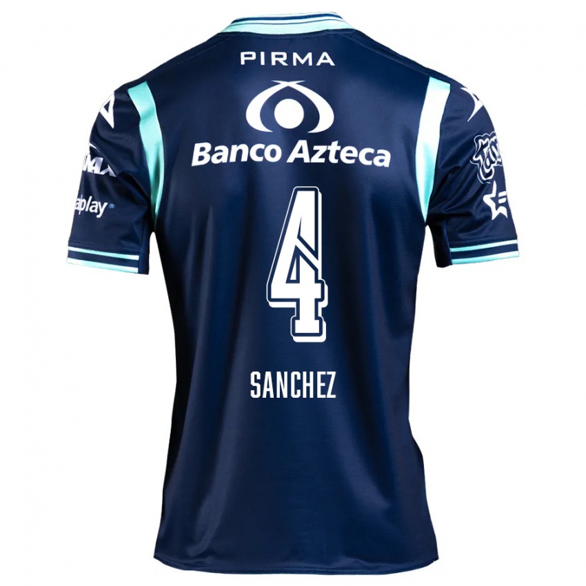 Niño Camiseta Liliana Sánchez #4 Azul Marino 2ª Equipación 2024/25 La Camisa