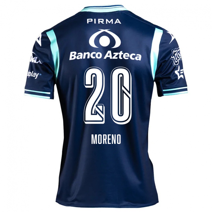 Niño Camiseta Ximena Moreno #20 Azul Marino 2ª Equipación 2024/25 La Camisa