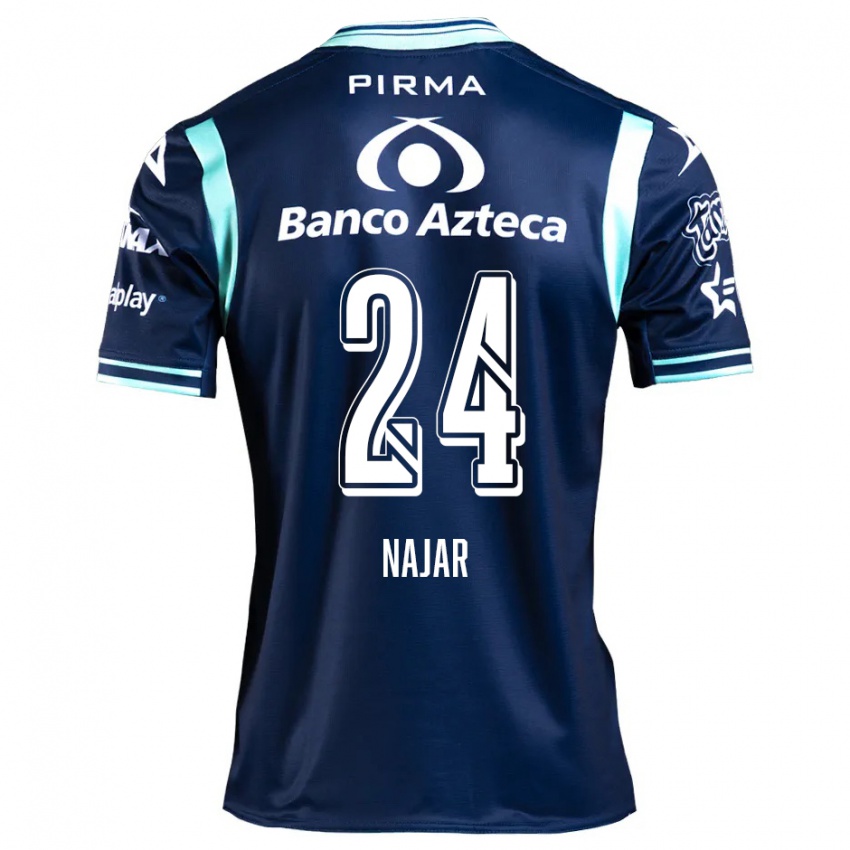 Niño Camiseta Ivonne Najar #24 Azul Marino 2ª Equipación 2024/25 La Camisa