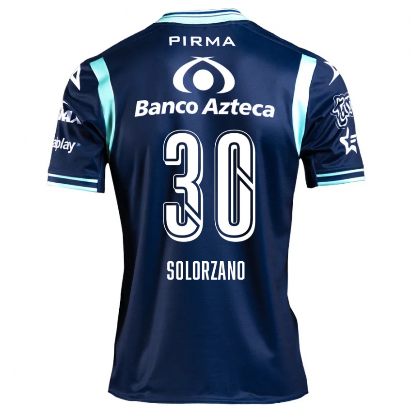 Niño Camiseta Aisha Solórzano #30 Azul Marino 2ª Equipación 2024/25 La Camisa