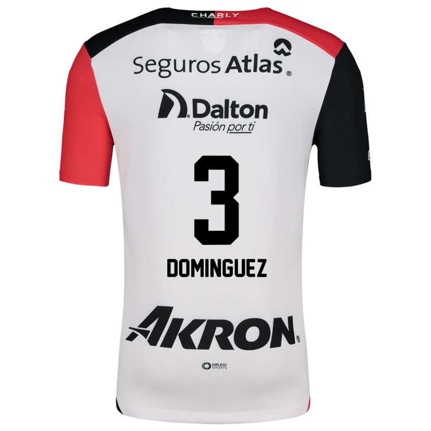 Niño Camiseta Idekel Domínguez #3 Blanco Rojo Negro 2ª Equipación 2024/25 La Camisa