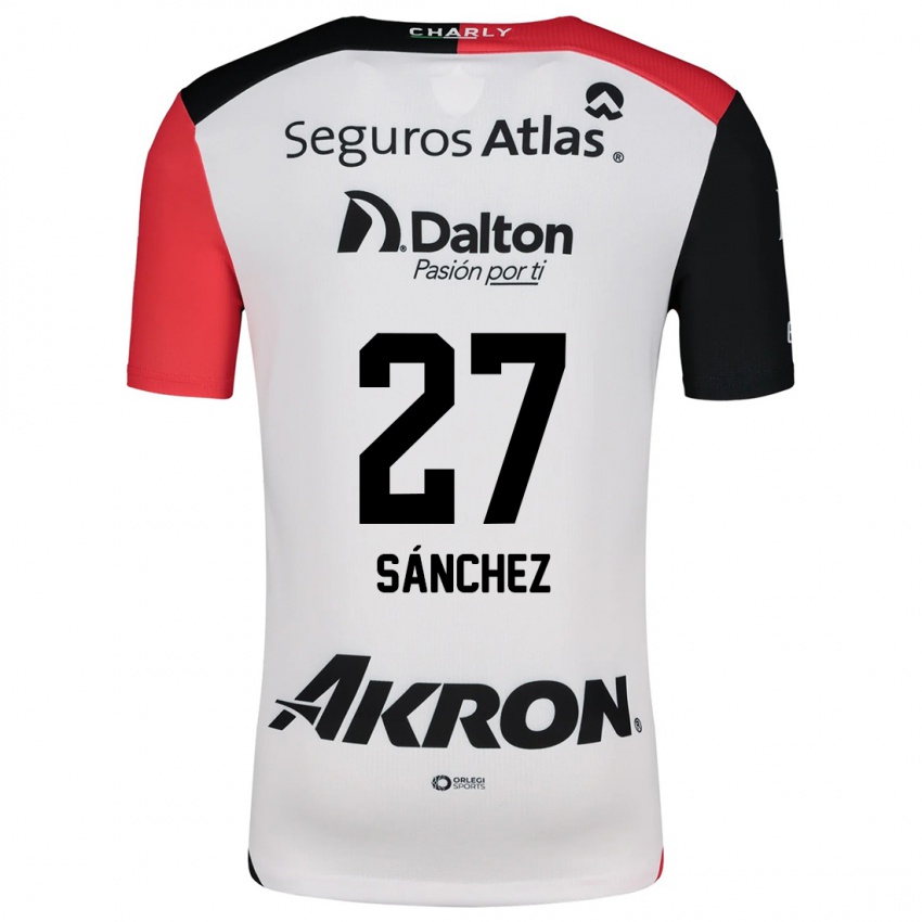 Niño Camiseta Antonio Sánchez #27 Blanco Rojo Negro 2ª Equipación 2024/25 La Camisa