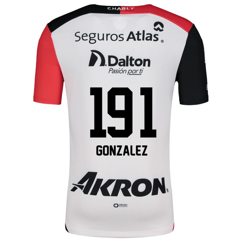 Niño Camiseta Juan González #191 Blanco Rojo Negro 2ª Equipación 2024/25 La Camisa