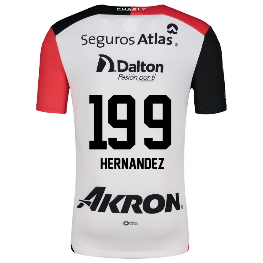 Niño Camiseta Sergio Hernández #199 Blanco Rojo Negro 2ª Equipación 2024/25 La Camisa