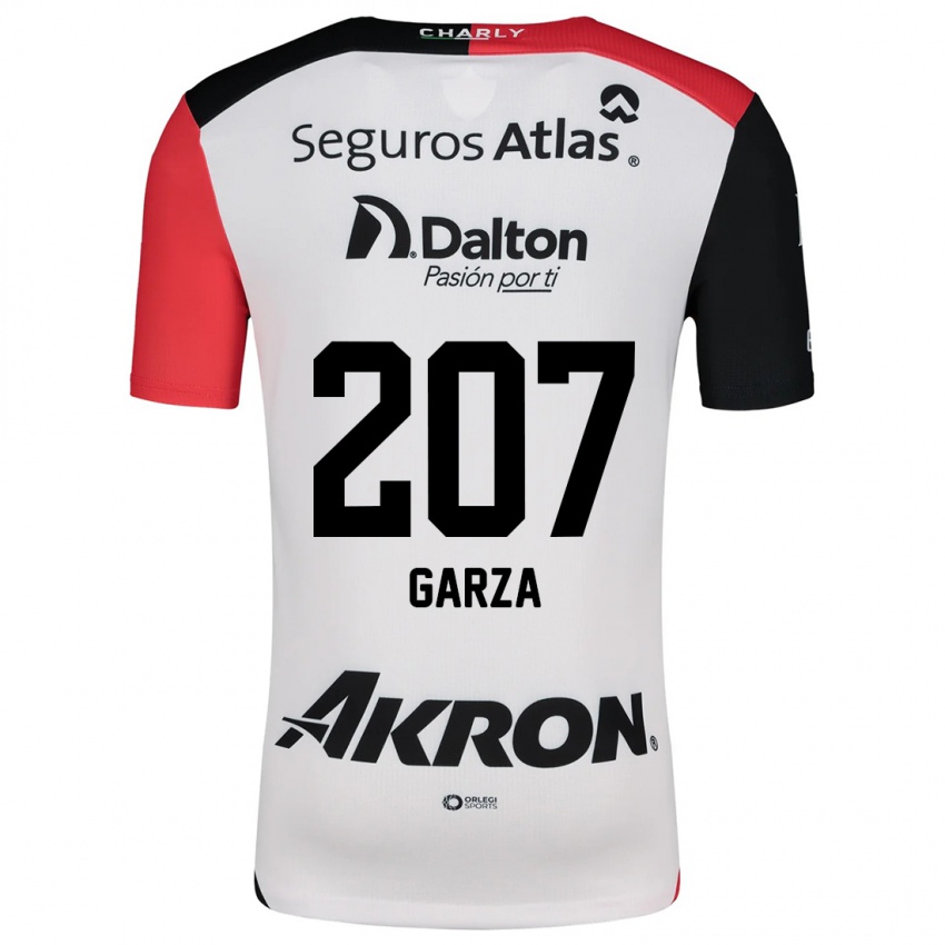 Niño Camiseta Rodolfo Garza #207 Blanco Rojo Negro 2ª Equipación 2024/25 La Camisa