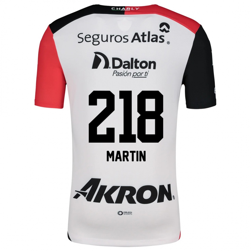 Niño Camiseta Jorge San Martín #218 Blanco Rojo Negro 2ª Equipación 2024/25 La Camisa