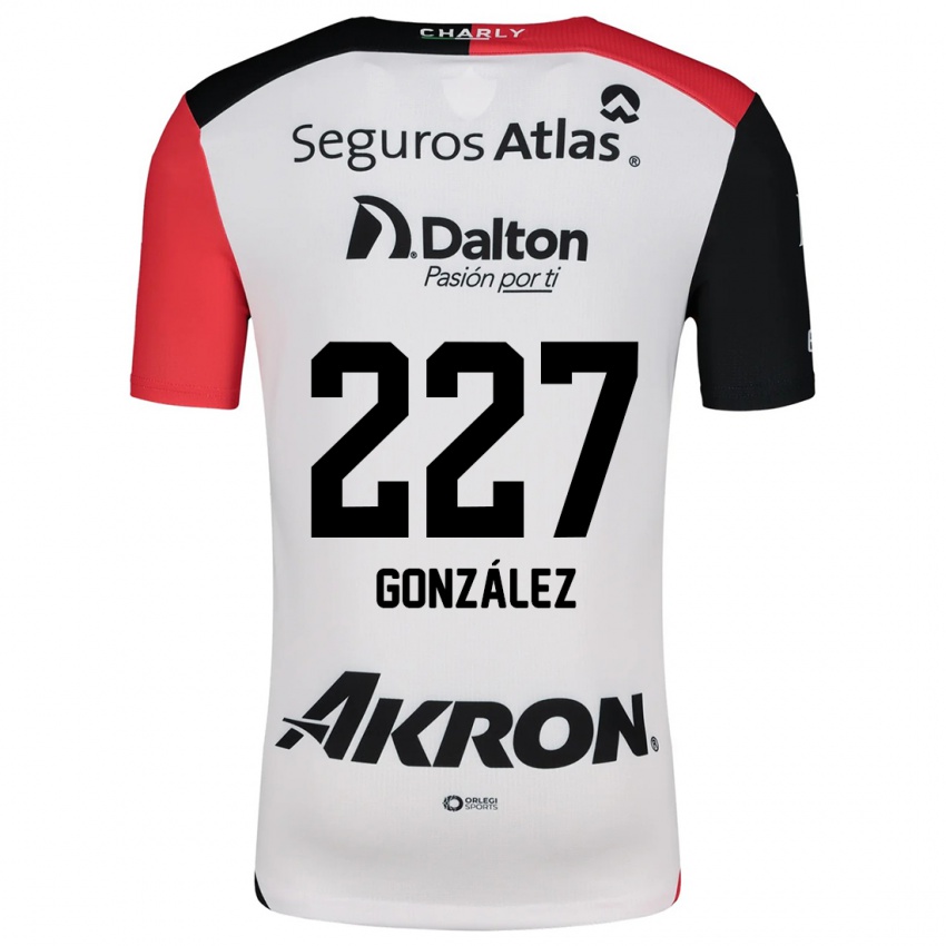 Niño Camiseta Rodolfo González #227 Blanco Rojo Negro 2ª Equipación 2024/25 La Camisa