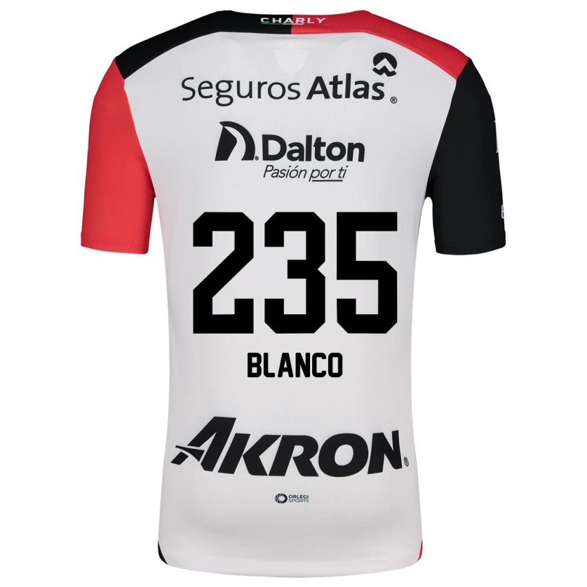 Niño Camiseta Luis Blanco #235 Blanco Rojo Negro 2ª Equipación 2024/25 La Camisa