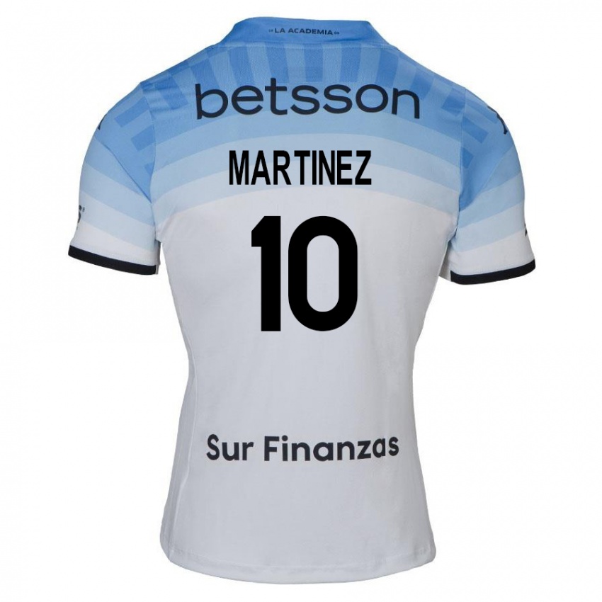 Niño Camiseta Roger Martinez #10 Blanco Azul Negro 2ª Equipación 2024/25 La Camisa