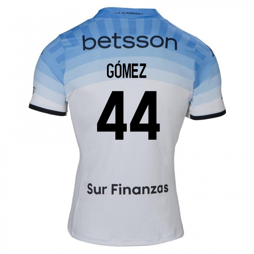 Niño Camiseta Francisco Gómez #44 Blanco Azul Negro 2ª Equipación 2024/25 La Camisa