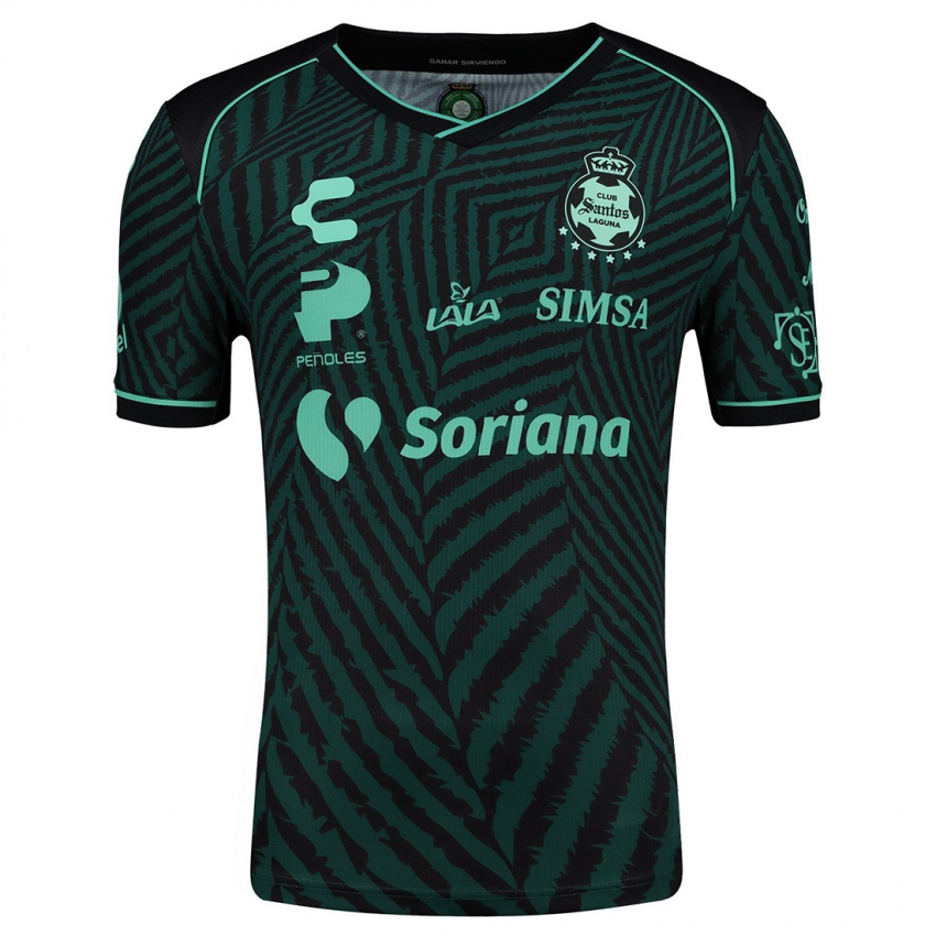 Niño Camiseta Jesús Ocejo #0 Verde Negro 2ª Equipación 2024/25 La Camisa