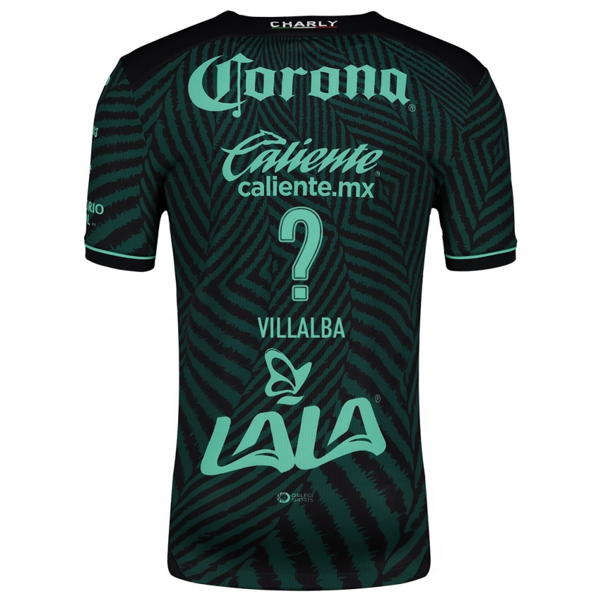 Niño Camiseta Fran Villalba #0 Verde Negro 2ª Equipación 2024/25 La Camisa