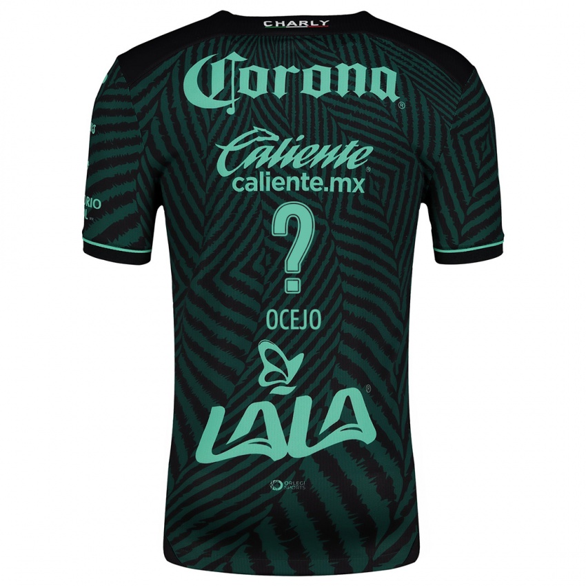 Niño Camiseta Jesús Ocejo #0 Verde Negro 2ª Equipación 2024/25 La Camisa