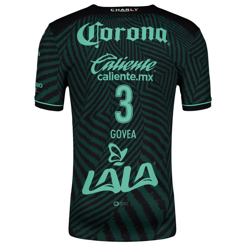 Niño Camiseta Ismael Govea #3 Verde Negro 2ª Equipación 2024/25 La Camisa