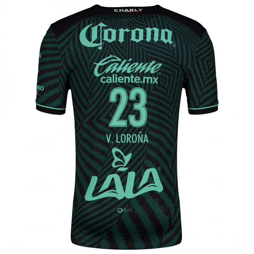 Niño Camiseta Vladimir Loroña #23 Verde Negro 2ª Equipación 2024/25 La Camisa