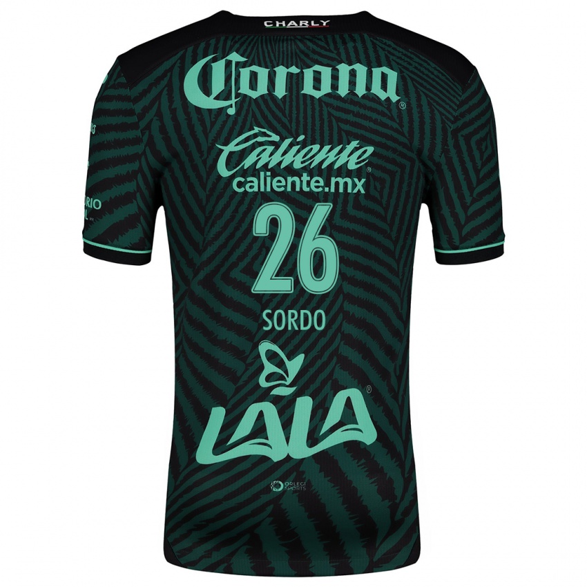 Niño Camiseta Ramiro Sordo #26 Verde Negro 2ª Equipación 2024/25 La Camisa